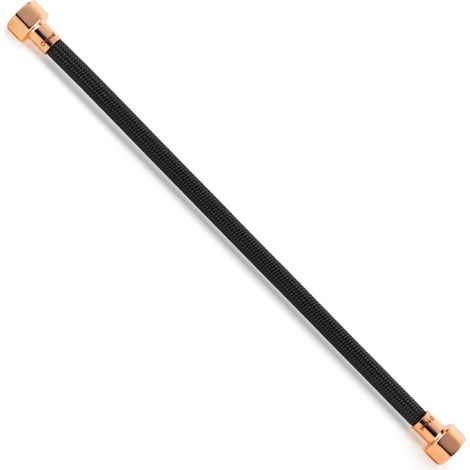 Flexible sanitaire NOIR POLYMÈRE Øintér.8mm - Femelle 3/8" - Femelle 3/8" Or rose - 400mm - TAQ PREMIUM - Tucai