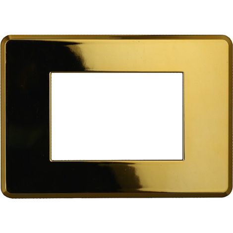 ETTROIT AN87312 Slim 3P Plate Moon Series, polierte Goldfarbe, kompatibel mit Bticino Axolute Air