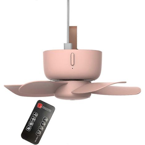 Ventilateur de camping suspendu à 4 vitesses réglables DC5V avec lanterne LED et port USB (1/4)