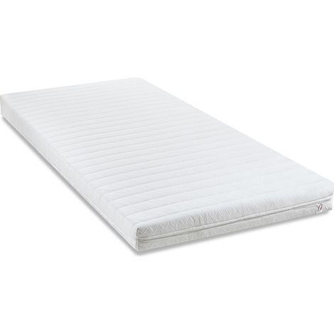Matelas 90x190 cm latex like – Mousse haute densité 12 cm – Accueil tonique – Soutien ferme – Déhoussable et lavable – Olympe (1/8)