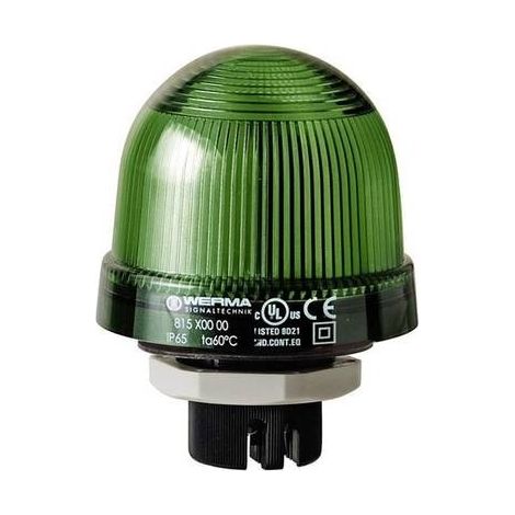 Werma Signaltechnik Segnalatore luminoso 815.200.00 815.200.00 Verde Luce flash 12 V/AC, 12 V/DC, 24 V/AC, 24 V/DC, 48 (1/2)