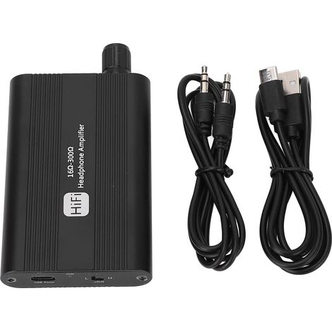 Amplificateur de Casque Rechargeable, Prise Jack 3,5 Mm, Amplificateur de Casque HiFi Portable avec Contrôle du Volume des Basses, Ampli pour écouteurs HiFi, Amplificateur Audio
