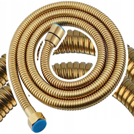 Dehnbarer Duschschlauch 150 cm, goldfarben, verdrehungsfrei, 1,5 m, Stahl (1/5)