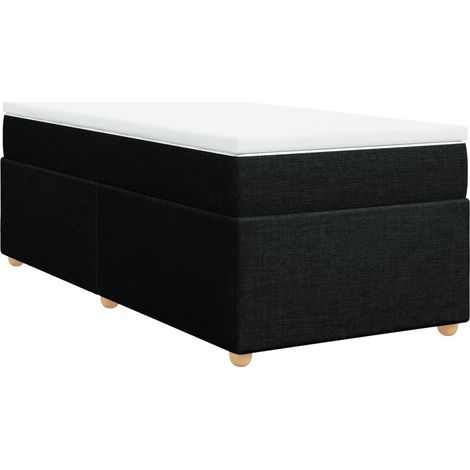 Maison Exclusive - Giroletto a Molle con Materasso Nero 90x200 cm in Tessuto