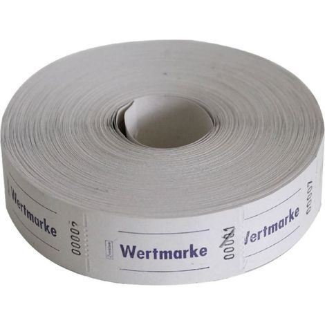 Rolle Wert-Marke 57x30mm Weiß 1000 Abrisse (1/5)