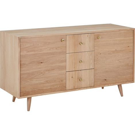 Mobile sotto lavabo in rovere massello Naturale chiaro 145 cm - ZARENO