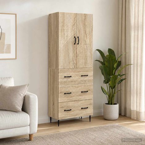 vidaXL Juego de armarios 2 uds. 66 x 34,5 x 90 cm Madera de ingeniería (1/5)