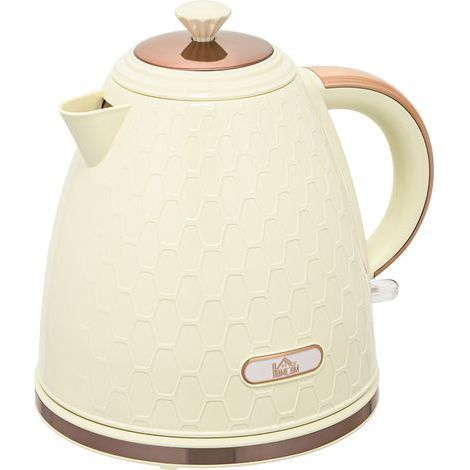 Bouilloire électrique 2200W, avec fenêtre et filtre, chauffe rapide, couleur beige