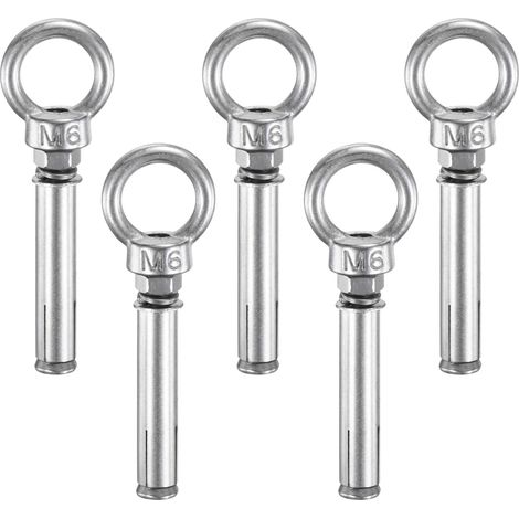 5-Pack Ancres Pour Béton Pitons À Oeil M6x60mm 304 Acier (1/5)