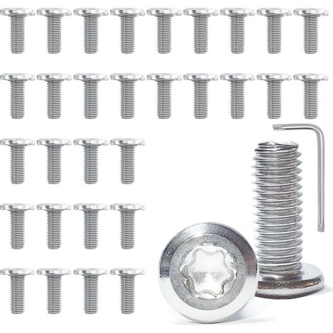 Lot de 30 vis à tête plate en acier inoxydable 304 - M6 x 16 mm (1/5)