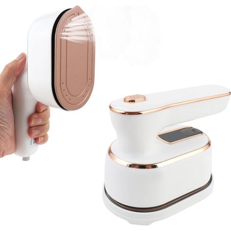 Ferro da stiro da viaggio da 100 watt, pieghevole, con piastra in ceramica antiaderente, si riscalda in 15 secondi, compatto e pratico - Crezuo