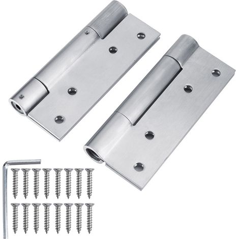 Charnières - Lot de 2 charnières à ressort à fermeture automatique pour portes, charnières à retour automatique (1/4)