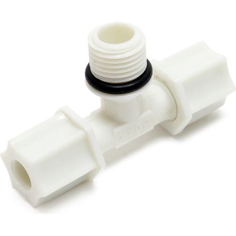Naturewater Jaco T Fitting V2 für Schlauch mit 2x 6,35 mm Anschluss (1/4"), 12,7 mm Außengewinde (1/2"), für Trinkwasser Ultrafiltration Mikrofilter Umkehrosmose