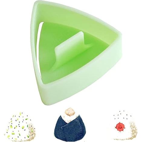 Moule à sushi triangulaire, moule triangle en plastique DIY pour bento, presse à riz (Vert) (1/5)