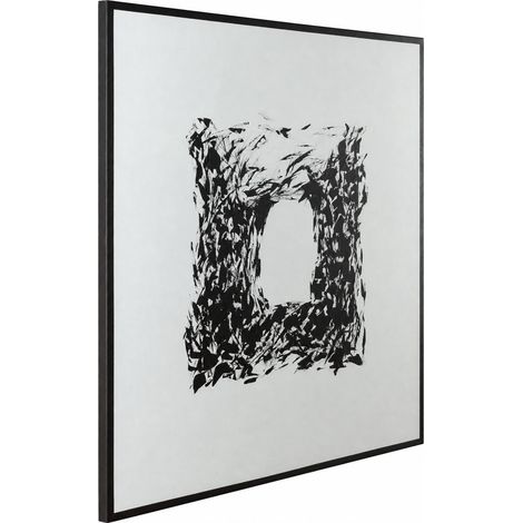 Tableau abstrait noir et blanc - blanc et noir (1/4)