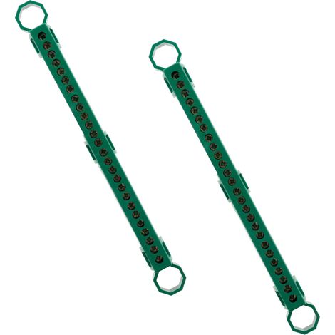 2 borniers de terre 28 connexions - vert - Thomson