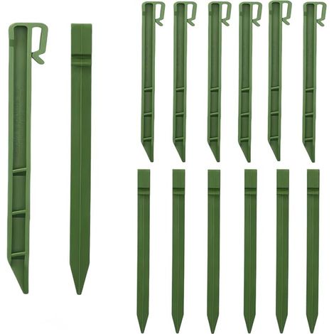 Plastic Garden Anchor Pegs, 24.5 cm Plastic Pegs, Fixing Pegs for Tent, Patio, Garden Edging (1/4)
