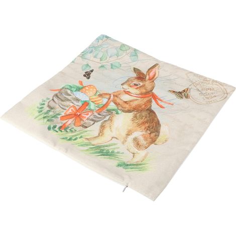 Kissenbezug Für Ostern Mit Blumenmuster Leinen Sofa Auto Zimmer Osterdekoration (1/5)