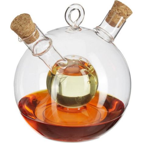 Bouteille Huile Et Vinaigre - 375 ml Et 50 ml - Verre Et Liège - Transparent - 1 Pièce (1/5)