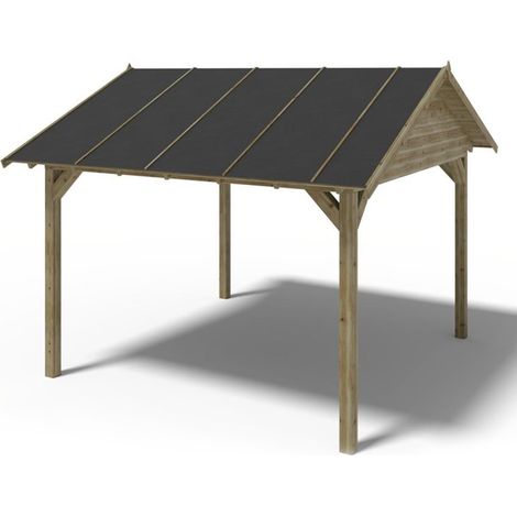 Pergola de jardin 4,04x4,17m - traité (1/4)