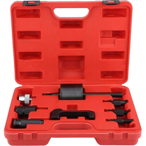 Kit d'extraction d'injecteur, extracteur en acier au carbone avec marteau de 13,8 pouces de long, 8 pièces de remplacement pour voiture à moteur diesel Mercedes Benz CDI 611 612 646 647 648 (1/5)