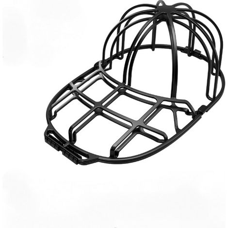 Porte-chapeaux - Lave-chapeaux - Nettoyeurs pour casquettes et chapeaux de baseball - Protège-chapeaux pour machine à laver - Noir - 35,3 x 22 x 12,4 cm - Empêche la déformation du chapeau pendant le (1/4)