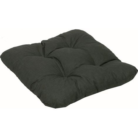 GO-DE Softkissen Sitzkissen 40x40x7cm anthrazit Sitzauflage Auflage Stuhlkissen