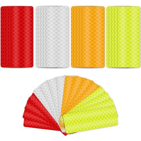Lot de 36 bandes réfléchissantes autocollantes – Haute visibilité – Étanches – Pour vélo, moto, casque, voiture (1/5)