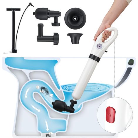 GARRYFIZH Déboucheur Pneumatique pour Toilette - Piston à Air Haute Pression Ergonomique - Pour Canalisations et Égouts (1/5)