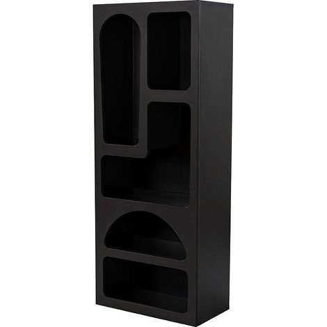 Scaffale con 5 nicchie Nero - LUELA (1/4)