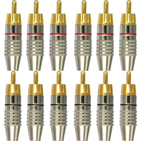 [NEVER USED] 12PCS RCA plugs, RCA audio video connectors, RCA terminal audio connector, RCA plug jack connectors