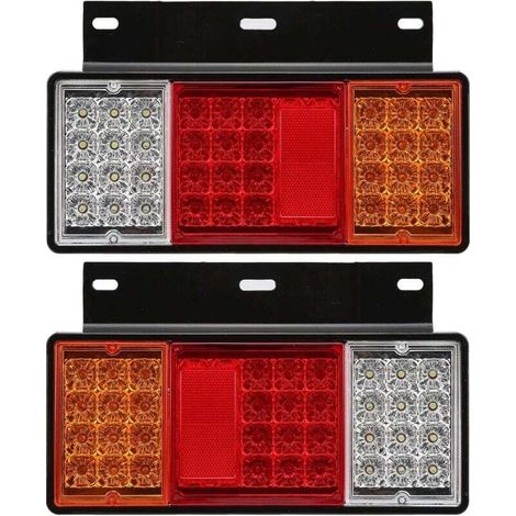 Pair of 12V 44 LED replacement taillights for Isuzu Elf W series trucks NPR HD NKR NHR NRR FSR FRR