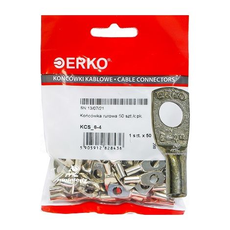 KCS CU 4mm M6 ojal para tubo 50uds erko (1/2)