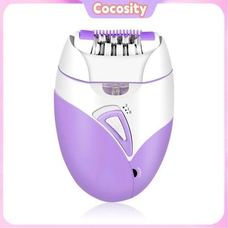 Cocosity épilation électrique épilateur électrique à tête amovible, Rechargeable, pour femmes et hommes, hygiene Violet