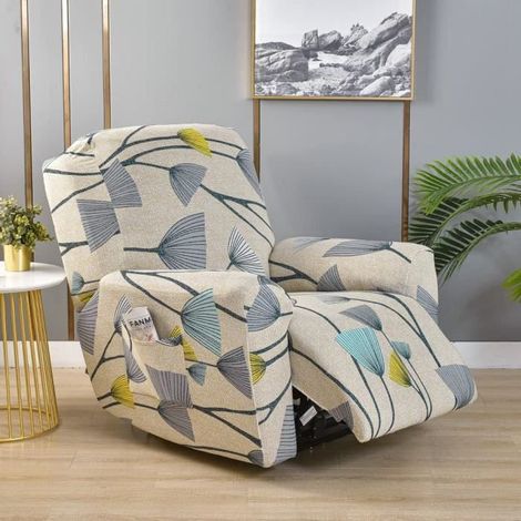 Housse de Fauteuil Relax 1 Places , WOVTE Housse De Fauteuil Inclinable à imprimé Housse De Canapé Chaise Inclinable, O (1/4)