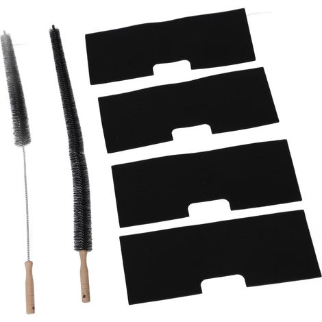 Lot de 4 filtres à charpie pour lave-linge sèche-linge combiné lavables réutilisables + 2 brosses de nettoyage conduit, rechange pour WH01X35719 (1/5)