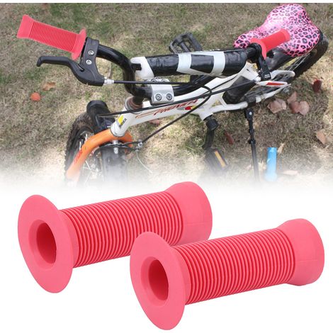 Poignées de guidon confortables pour vélo enfant et trottinette - Couleur rose
