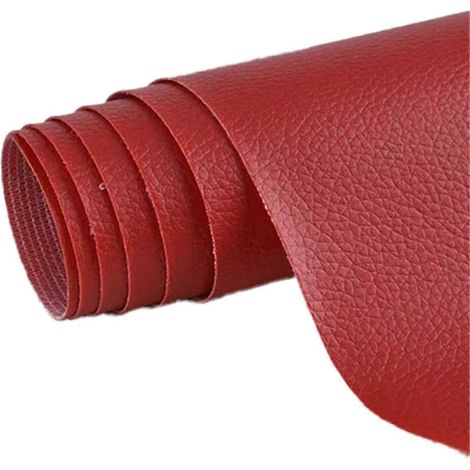 Colle adhésive de réparation de cuir à faire soi-même pour canapé et meubles, rouge hwy (1/5)