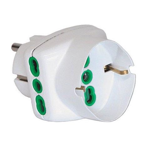 ADATTATORE TRIPLO SCHUKO-16A+SCHUKO FME - BIANCO 2P+T- 2 pezzi