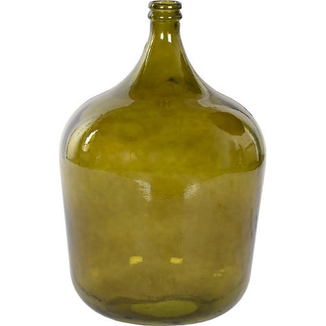 Vase vert élégant en cristal recyclé pour déco chic - Vert foncé (1/4)