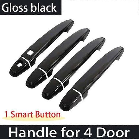 Autocollants noirs brillants pour poignées de porte de voiture Toyota Wish AE10 10 (2003-2008) - Accessoires auto - 1 bouton, 4 portes (1/5)