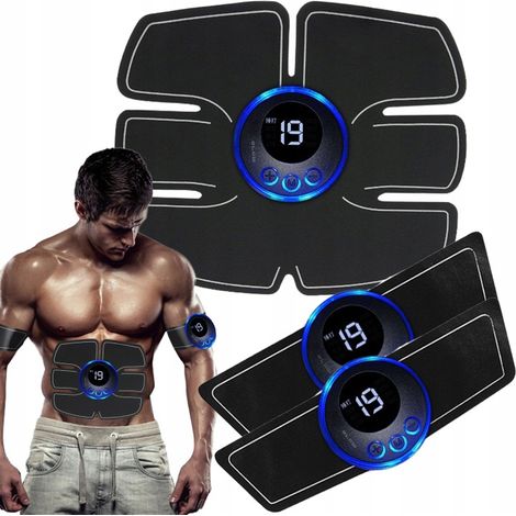 Estimulador eléctrico (EMS) para músculos abdominales, brazos, espalda, glúteos y piernas (3 veces más potente). (1/5)