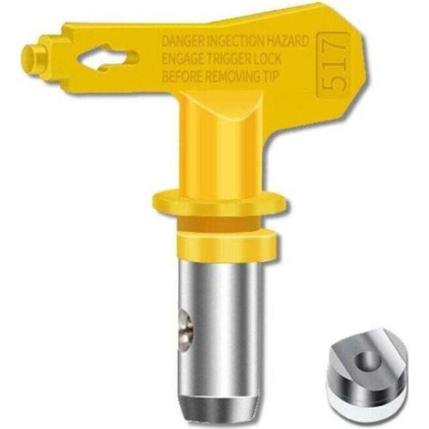 Buse Airless Buse Pistolet Airless Haute Pression et Résistance Thermique Lot de 6 Joints Buses Airless Compatible avec Pistolets à Peinture Graco Titan Wagner etc (Tapez 515,517,519,521,523,525),TRIM (1/4)