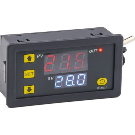 W3230 Mini Digital Temperature Controller with LED Display, Thermostat, DC 12V 20A Regulator, Temperature Control Sensor (1/5)