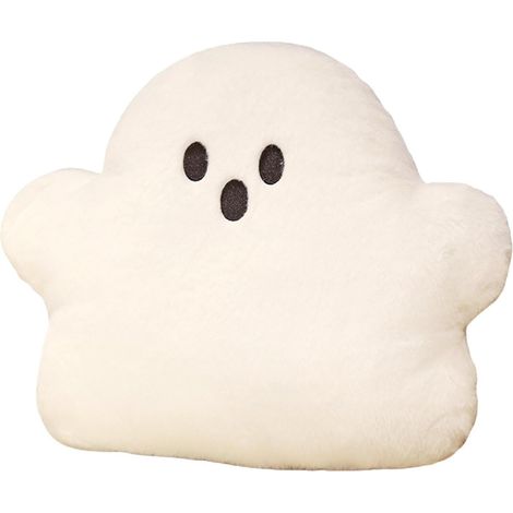 Coussin décoratif fantôme (35 x 33 cm) - Décoration d'Halloween - Coussin mignon pour canapé - Idéal pour les fêtes (1/5)