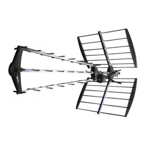 KÖNIG Antenne rateau UHF TV extérieure 15.5dB DVB-T/T2 Filtre LTE sur toit maison (1/5)