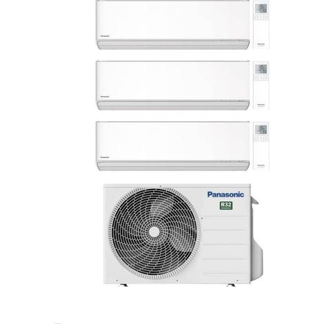 Climatiseur Panasonic Trial Split Etherea Blanc 9+9+12 avec Inverter CU-3Z52TBE R-32 Wi-Fi Classe A++