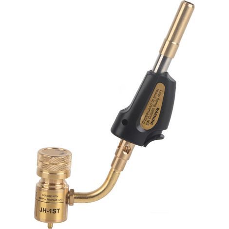 Soplete de gas Ulisem, soplete turbo de autoencendido para soldadura fuerte, soldadura, propano, fontanería y aire acondicionado. Herramienta de soldadura para aire acondicionado y soldadura. (1/4)