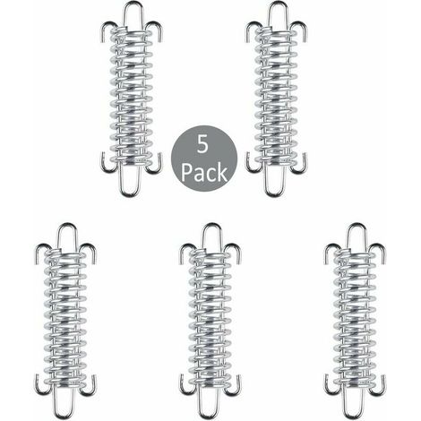 Fixations d'ombrage de Voile, 5 Pcs Boucle de Corde de Ressort de Tente en Acier Inoxydable, Kit de Fixation pour Voile de Jardin, Kit de Fixation Voile d'ombrage, Kit de Fixation de Voile Solaire (1/5)