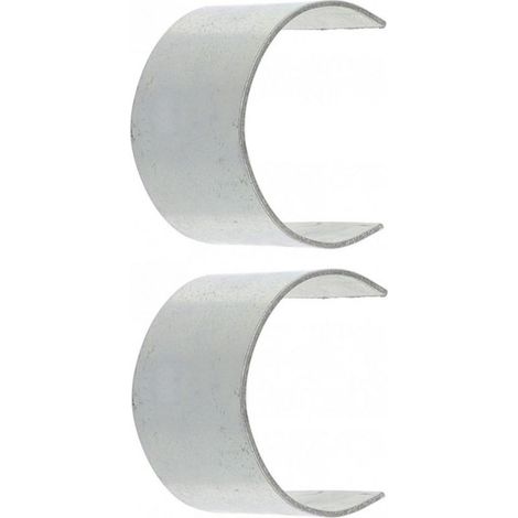 2 clip di fissaggio per tessuto per tenda a rullo, per tubo esterno Ø30mm. Accessorio per tapparelle. Meccanismo di apertura/chiusura per finestre/finestre a bovindo. (1/3)